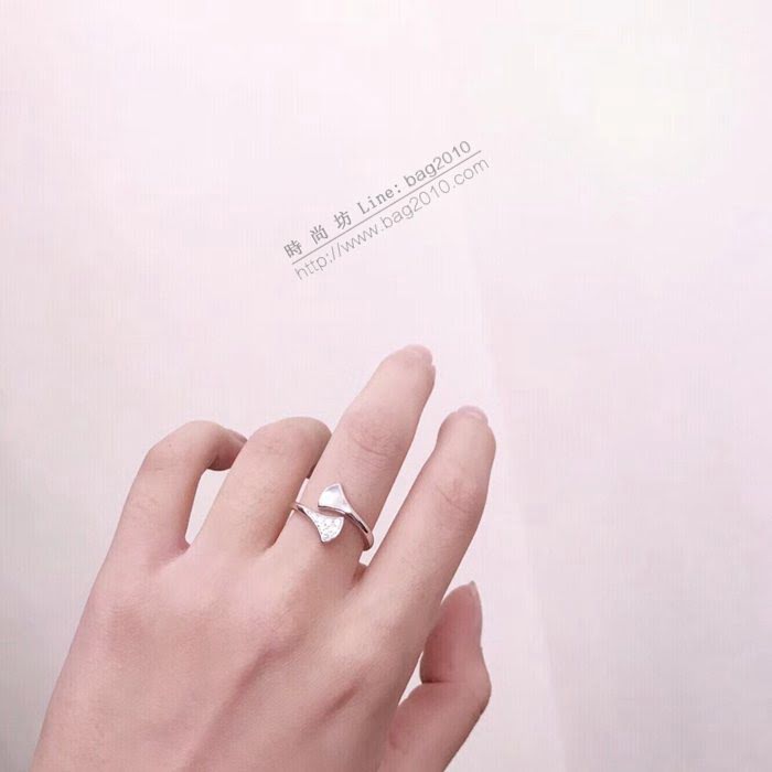 Bvlgari飾品 寶格麗貝殼裙子經典開口戒指 925純銀  zgbq3077
